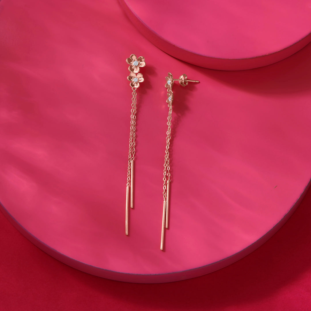 Mariposa Glow Silver Drops & Dangler Earrings