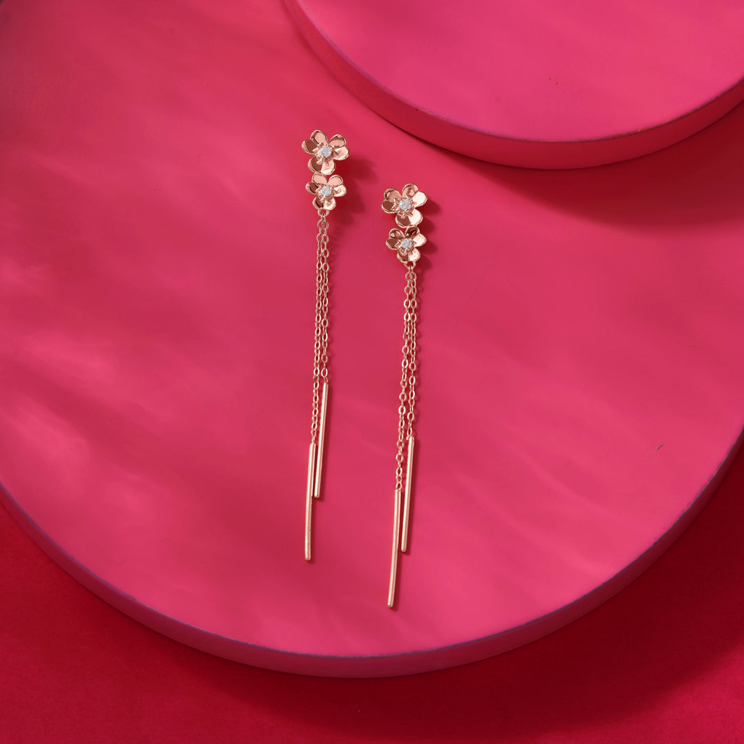 Mariposa Glow Silver Drops & Dangler Earrings