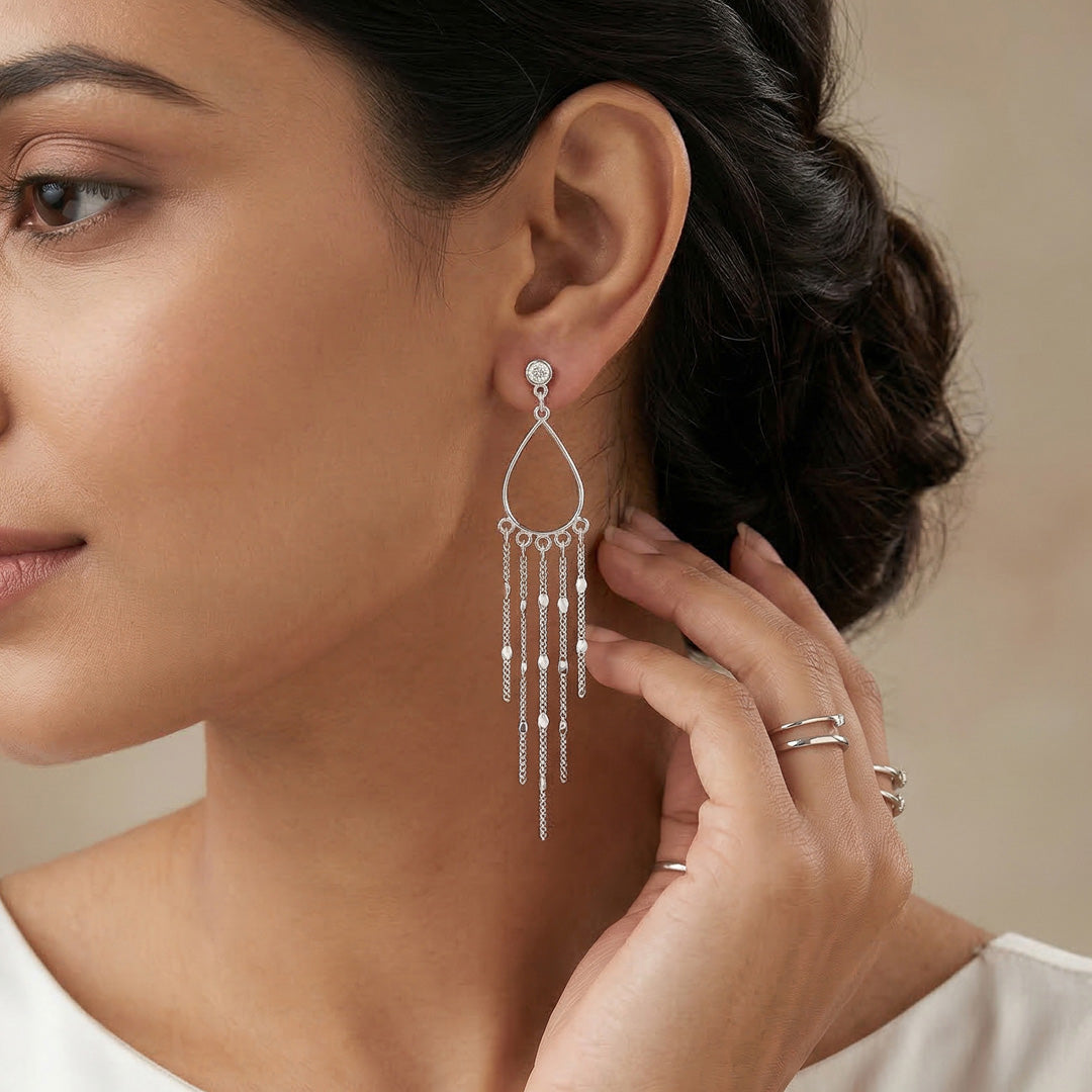Urban Drop Silver Drops & Dangler Earrings