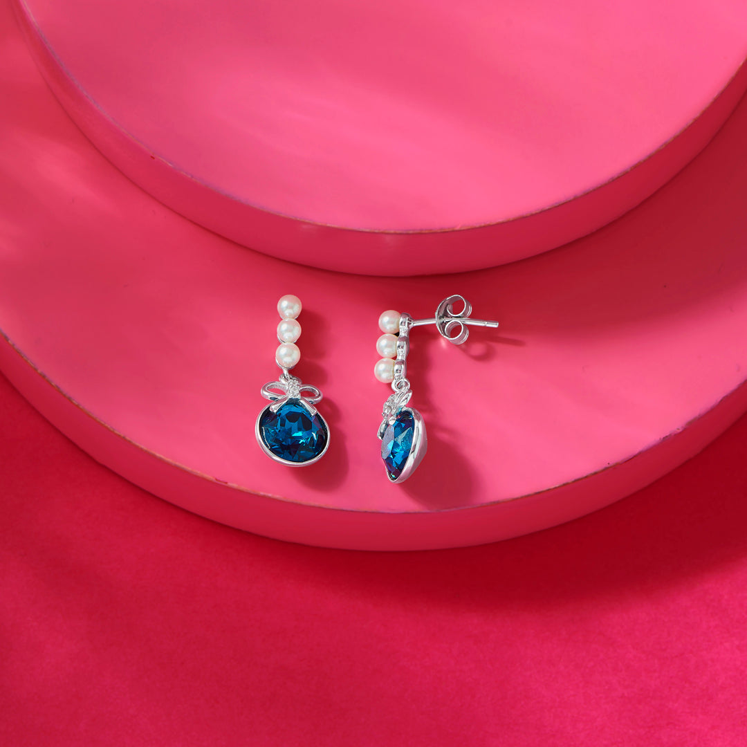 Pixie Charm Silver Drops & Dangler Earrings