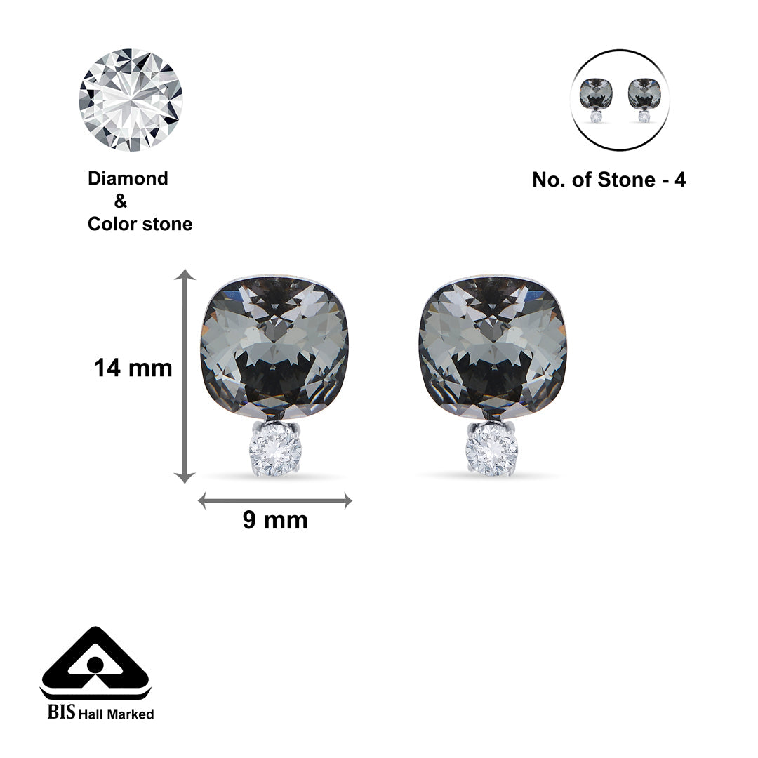 Cocktail Spark Silver Stud Earrings