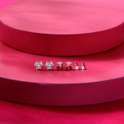 Sweet & Shine Silver Stud Earring Set