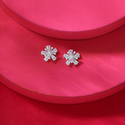 Periwinkle Glow Silver Stud Earrings
