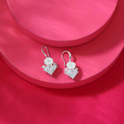 Floral Gleam Silver Drops & Dangler Earrings