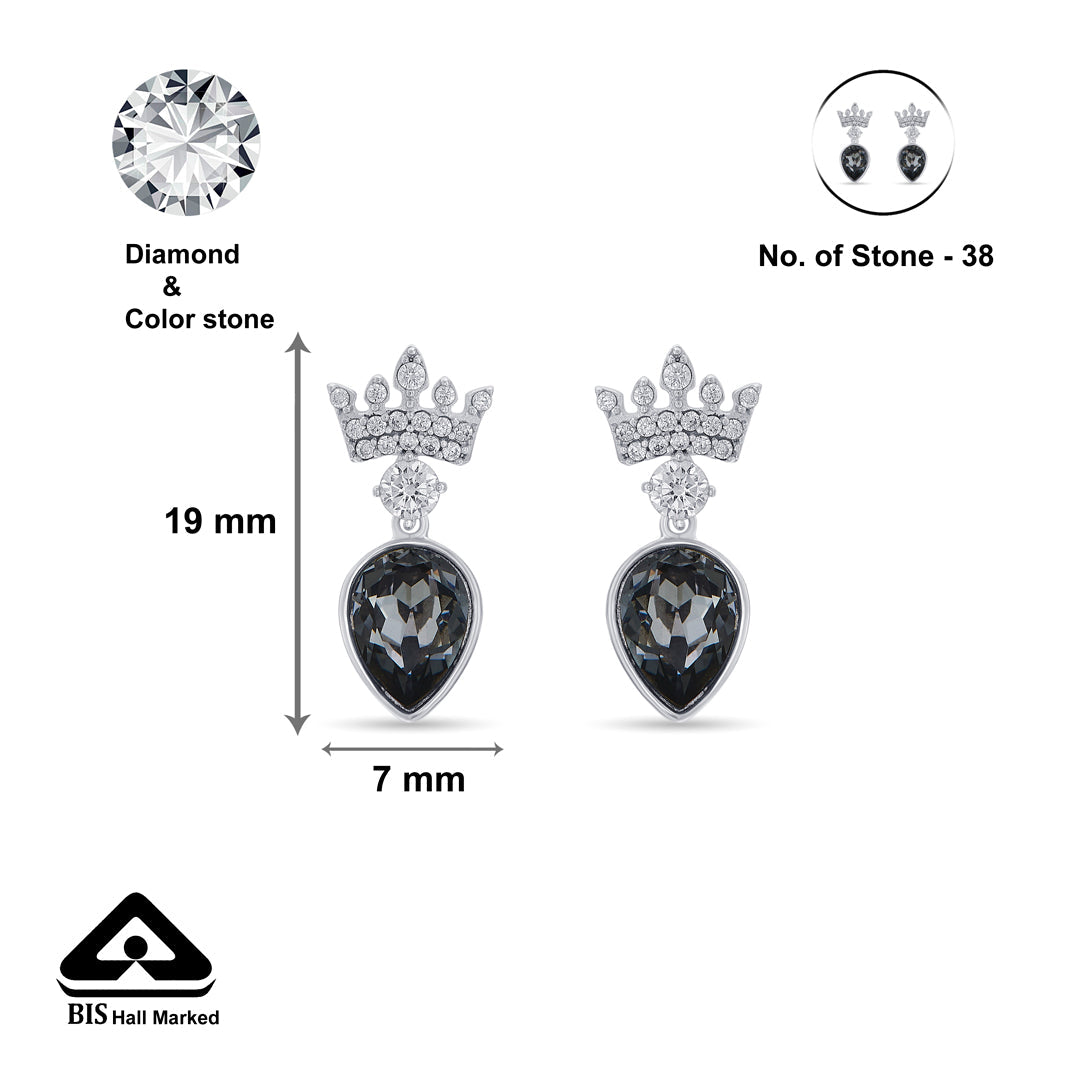Royal Queen Silver Drops & Dangler Earrings