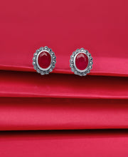 Oval Enchants Silver Earrings