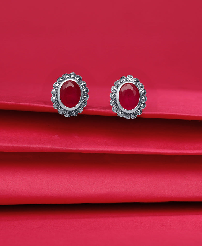 Oval Enchants Silver Earrings