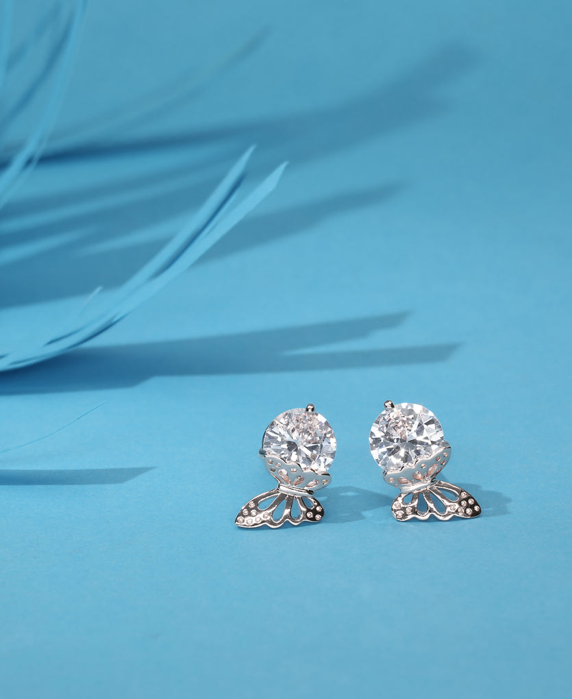 Astral Allure Silver Earrings