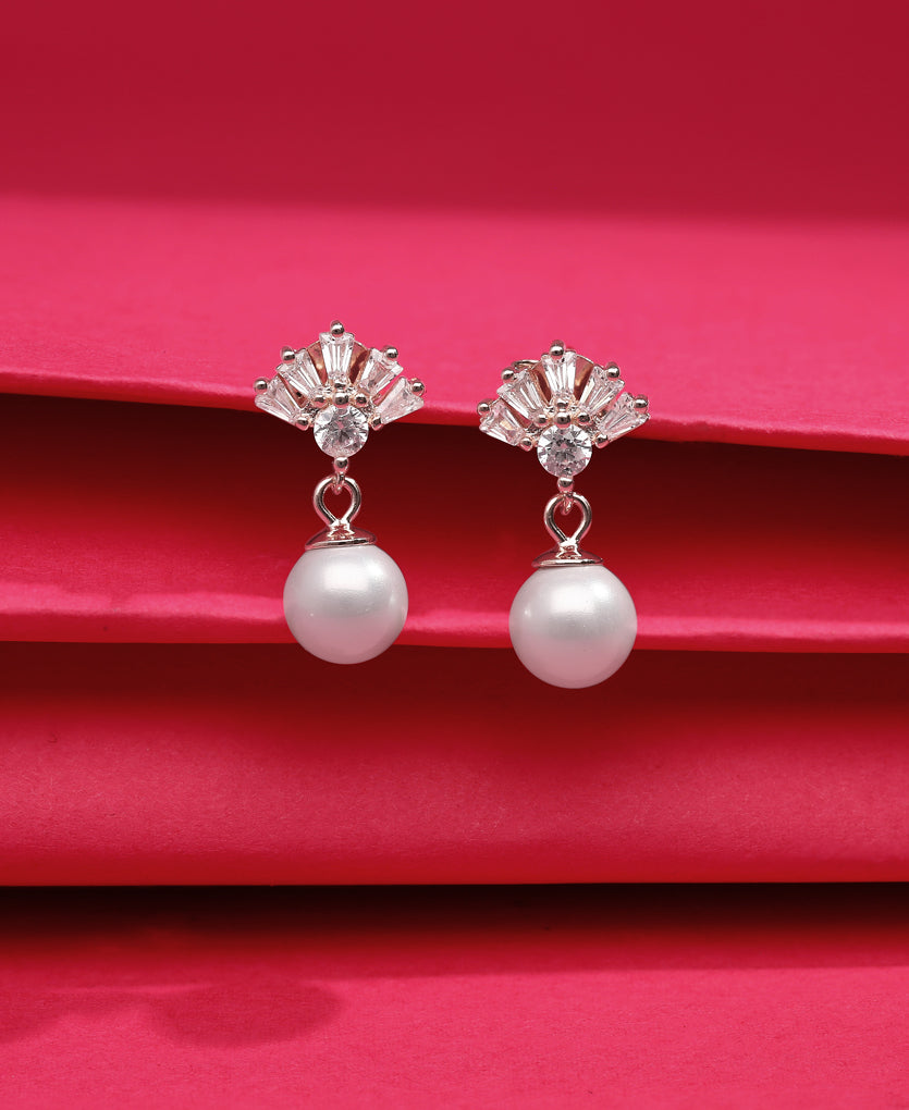 Pearl Whispers Silver Earrings