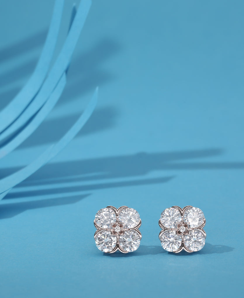 Clover Mirage Silver Earrings