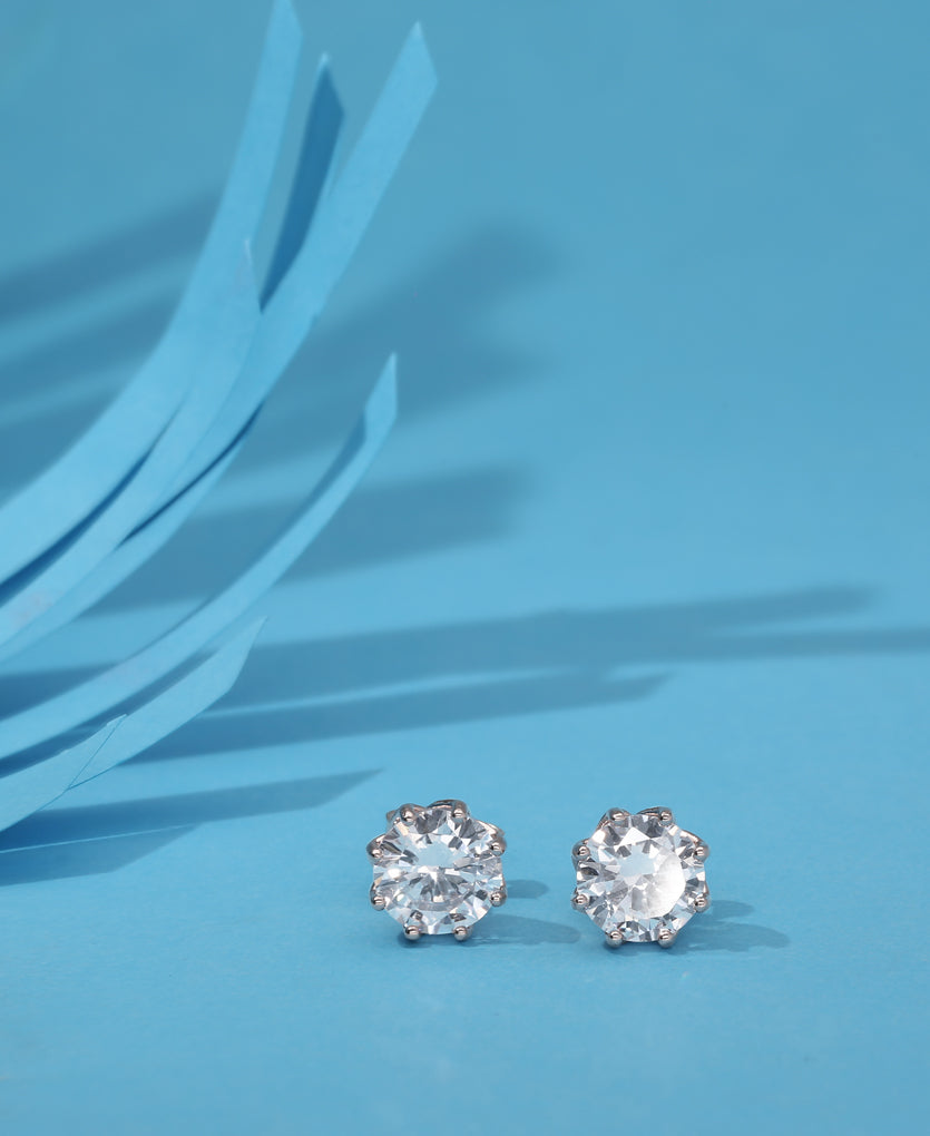 Lotus Hues Silver Earrings