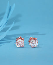 Floral Glitz Silver Earrings