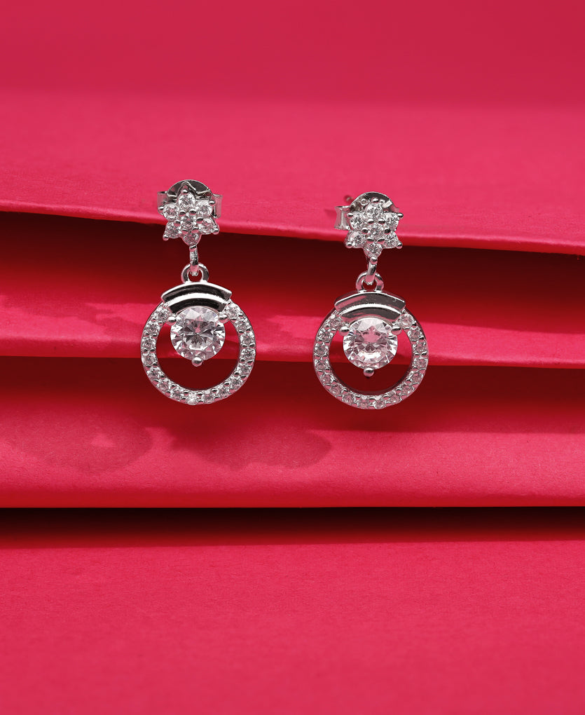 Silken Shimmer Silver Earrings