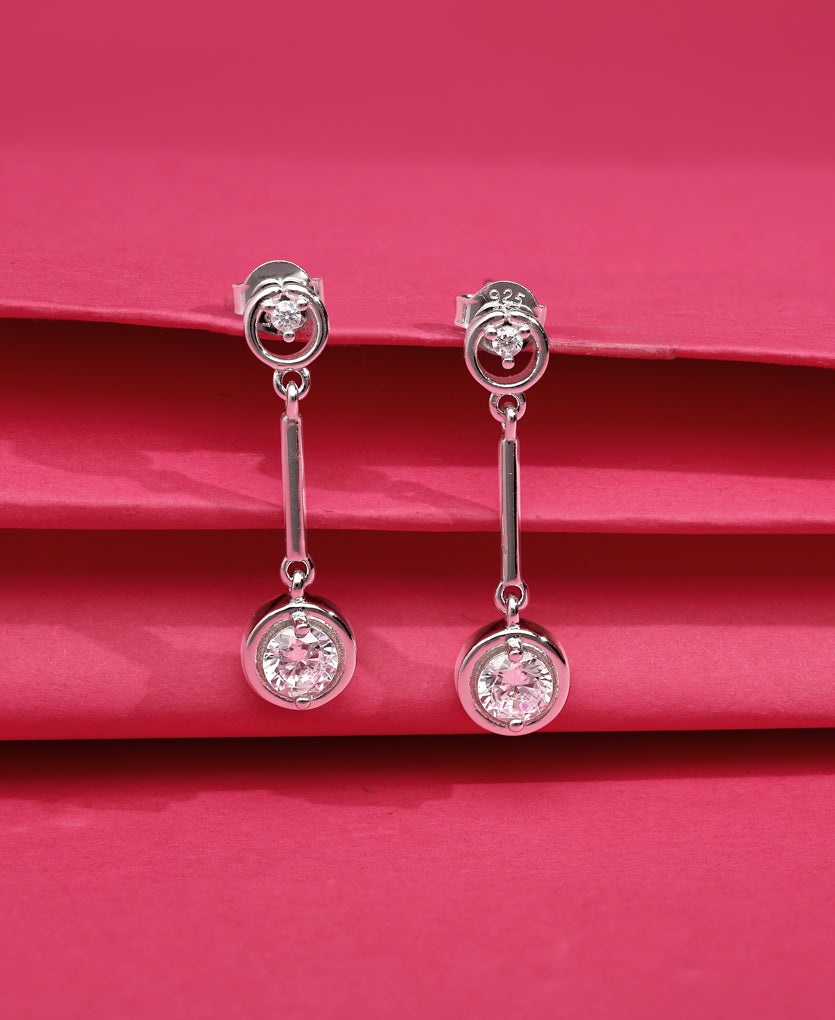 Stellar Spark Silver Earrings