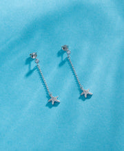 Starfish Silver Drop Earrings
