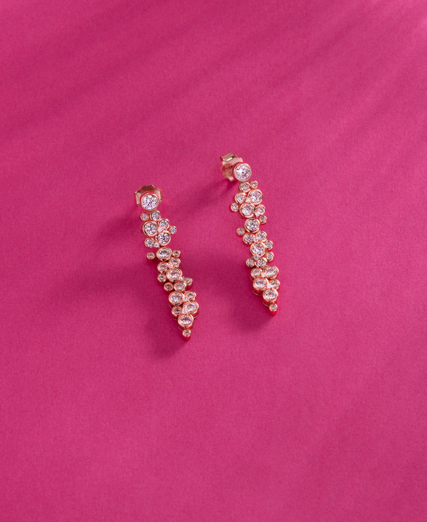 Sterling Silver Stargazer Drop Earrings