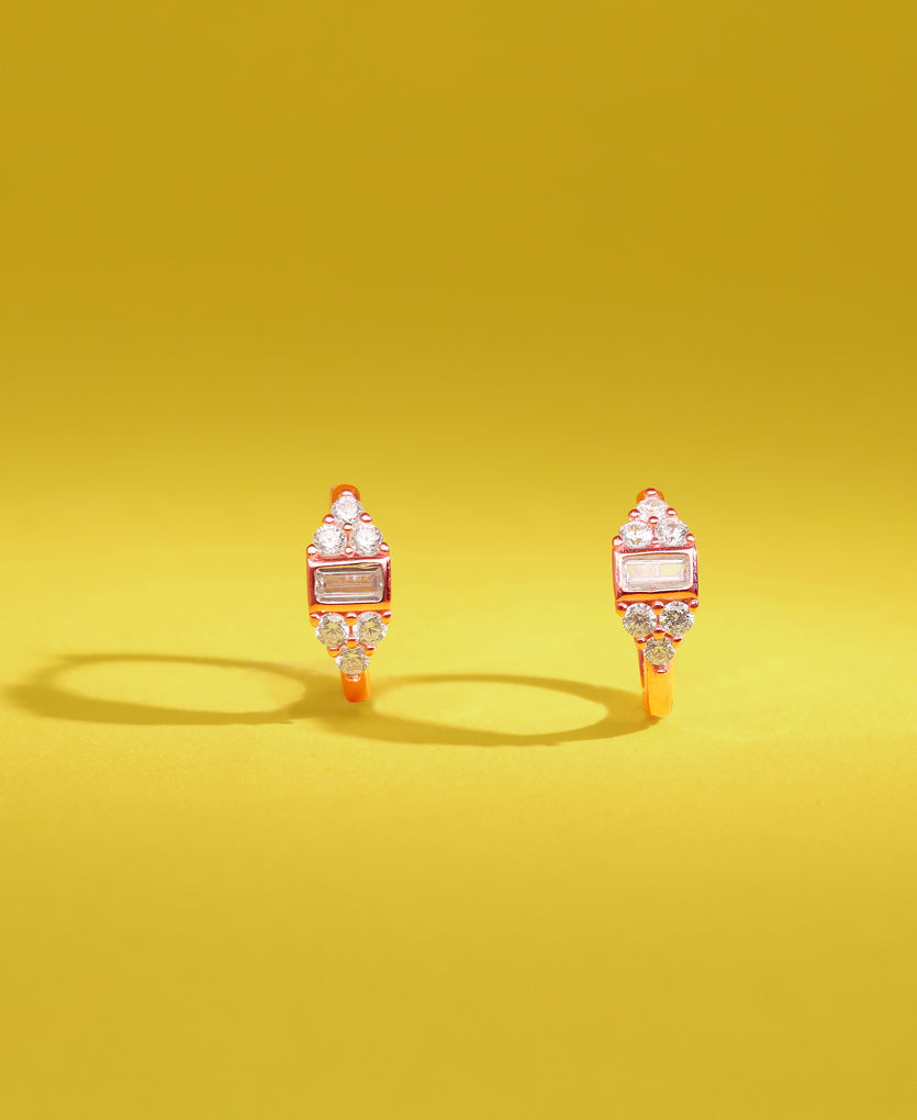 Arch Motif Silver Earrings