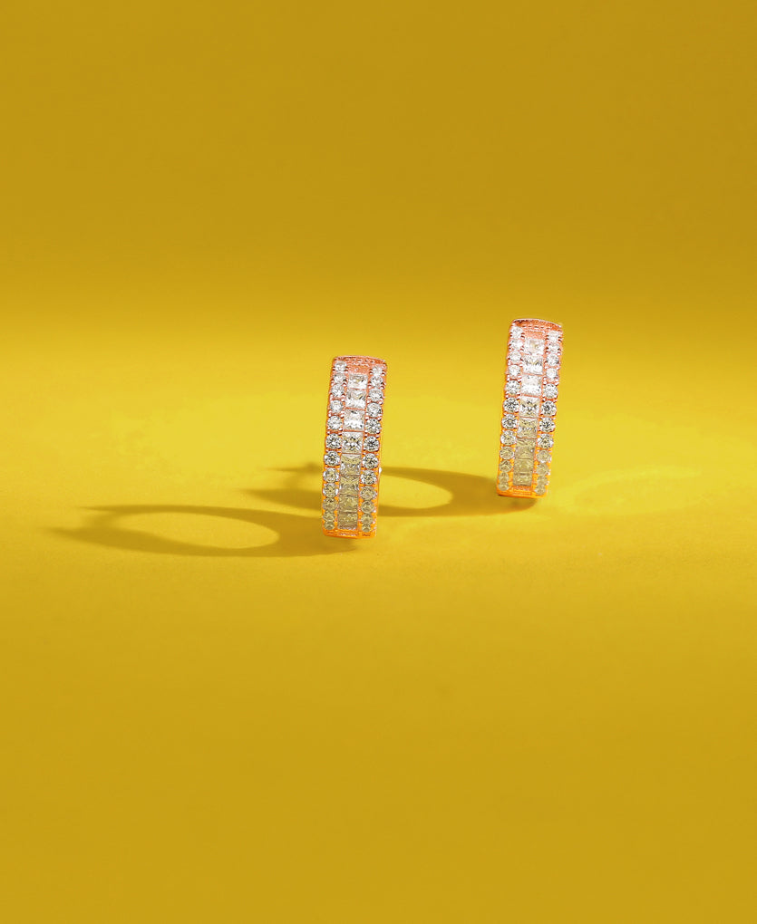 Elegant Etch Silver Earrings