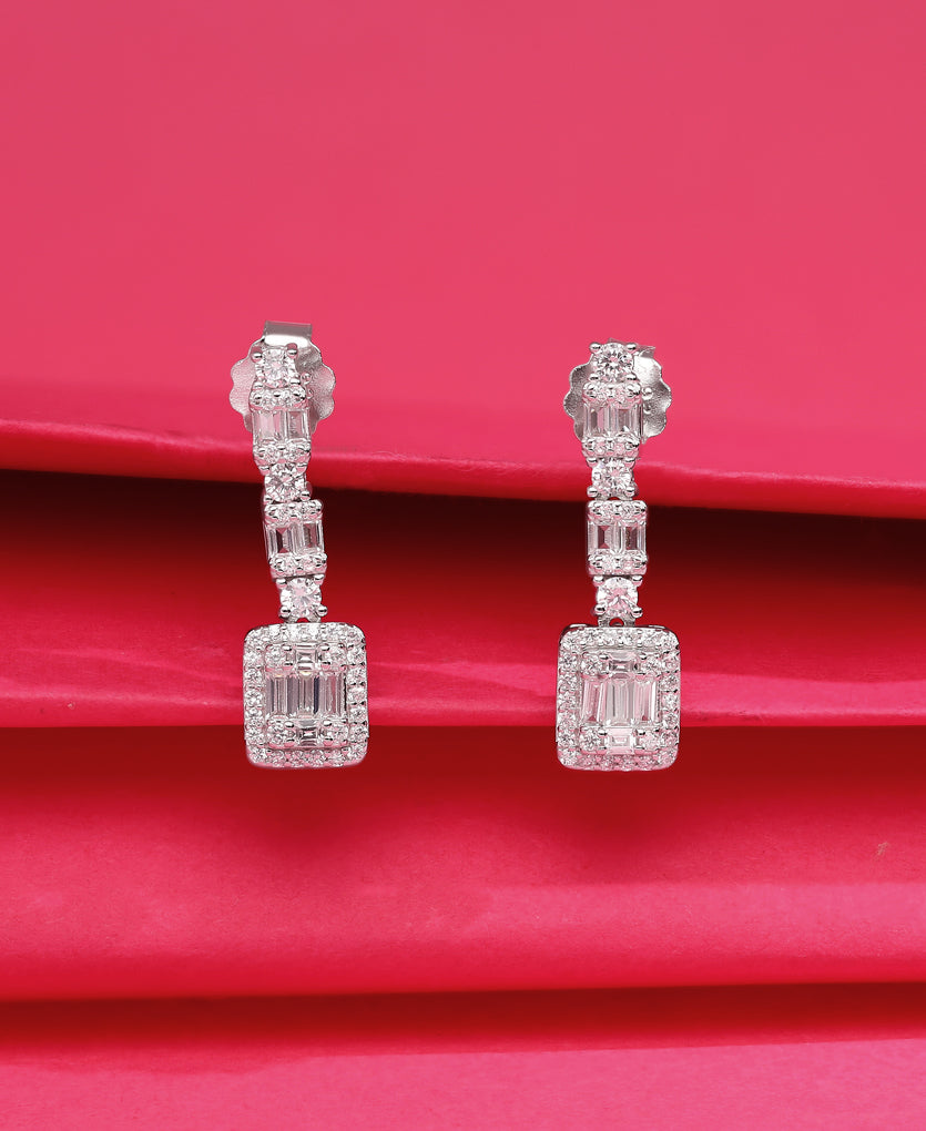 Serene Spark Silver Earrings