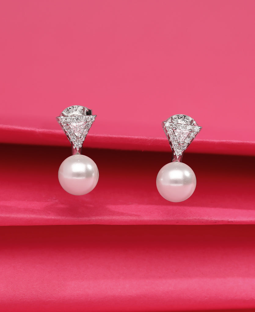 Candlelit Beam Silver Earrings