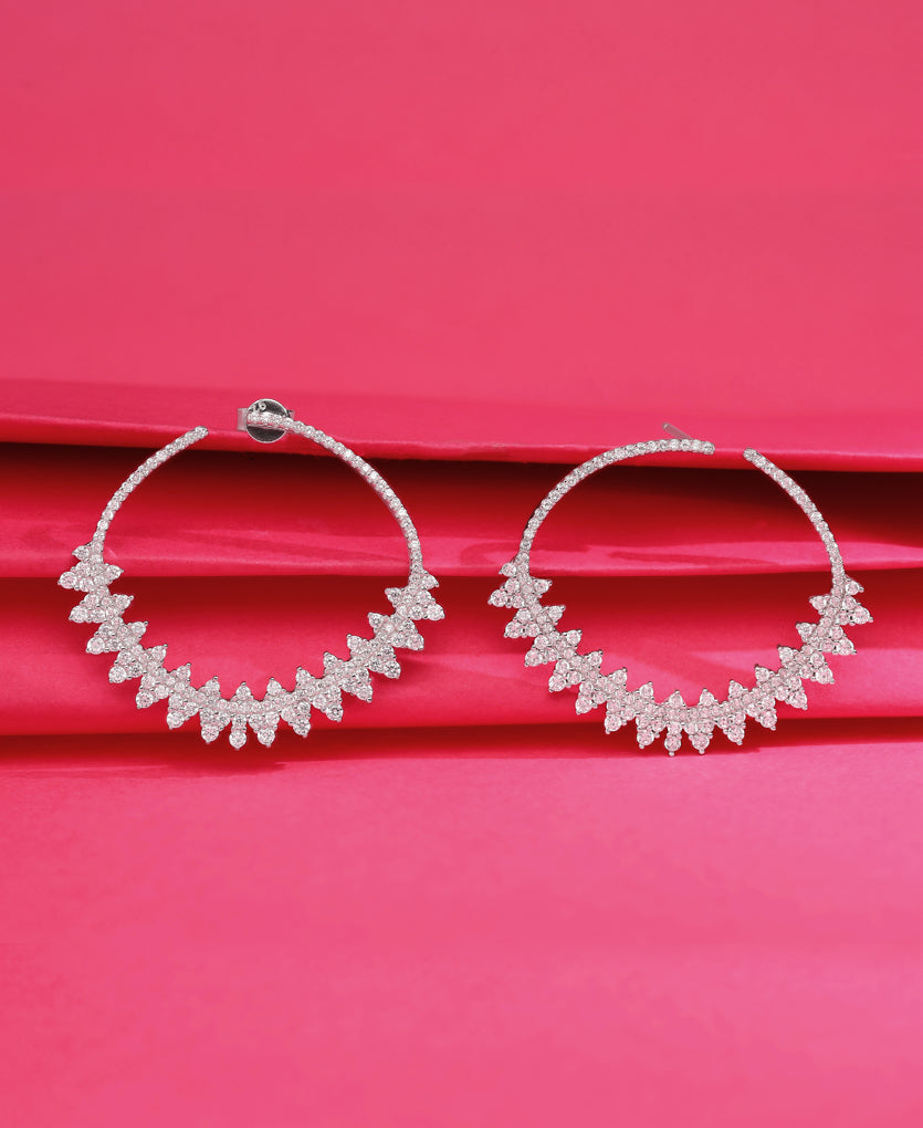 Sheen Sparkle Silver Earrings