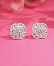 Archaic Motif Silver Earrings