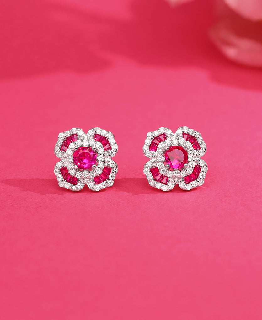 Cute Glitter Silver Earrings