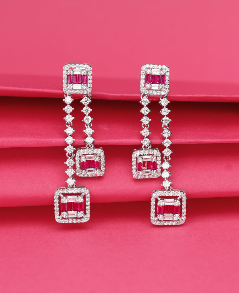 Cute Sparkle Silver Earrings