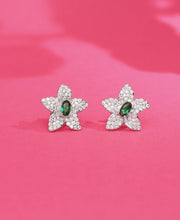 Trendy Aura Silver Earrings