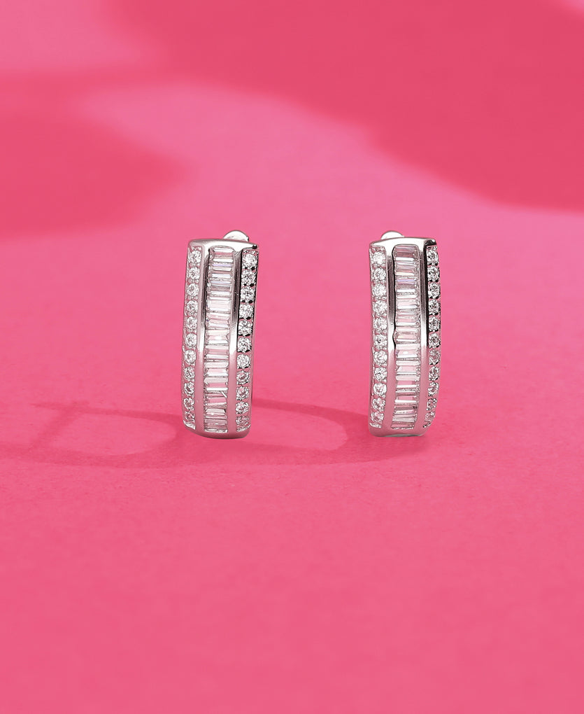 Artistic Style Silver Earrings