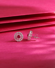 Enigma Circle Silver Earring