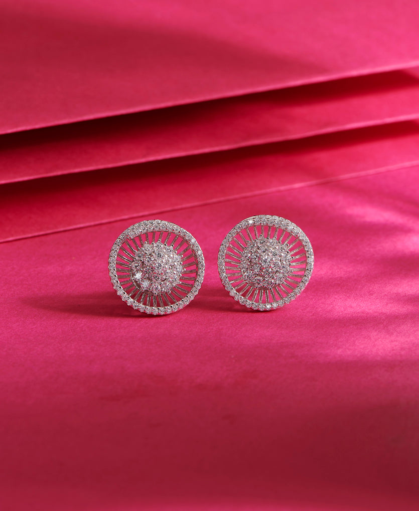 Galactic Round Silver Earring