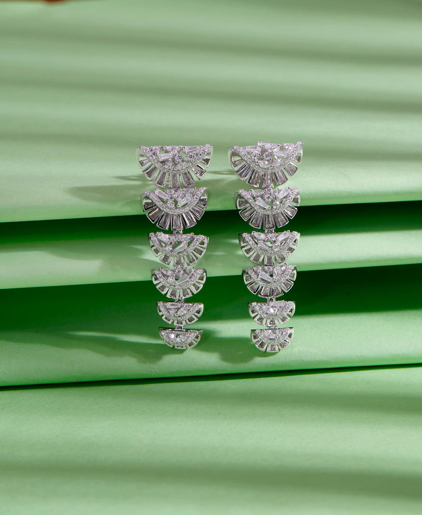 Unbounded Lumina Push Button Silver Earring