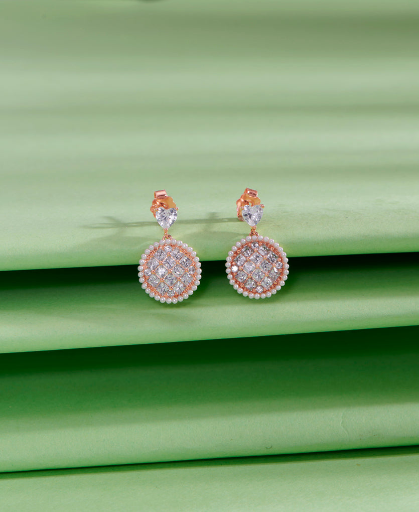 Oval Serenity Push Button Silver Earring