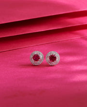 Double Halo Diamond Stud Earrings