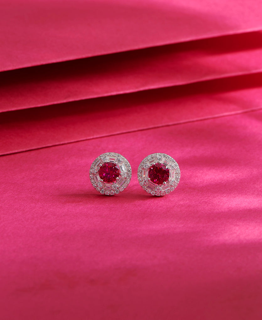 Double Halo Diamond Stud Earrings