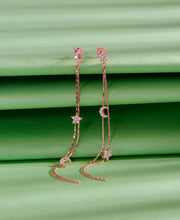 Whispering Cosmos Push Button Silver Earring