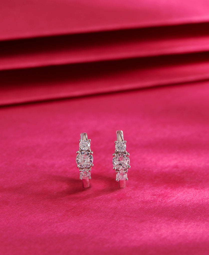 Galactic Triad Silver Earring