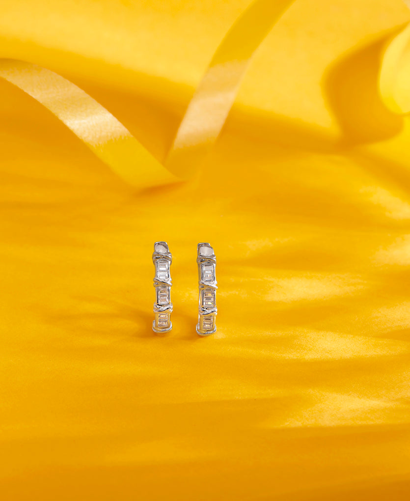 Stellar Serenity Latch Back Silver Earring