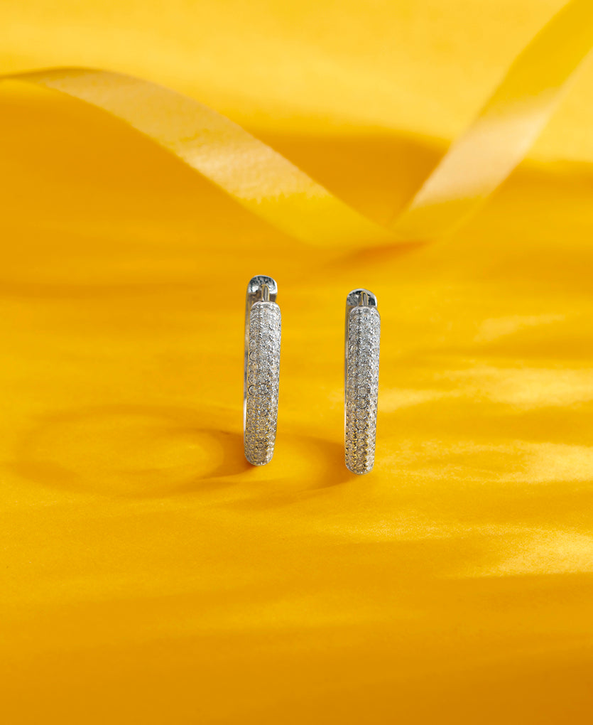 Gilded Orb Latch Back Silver Earring