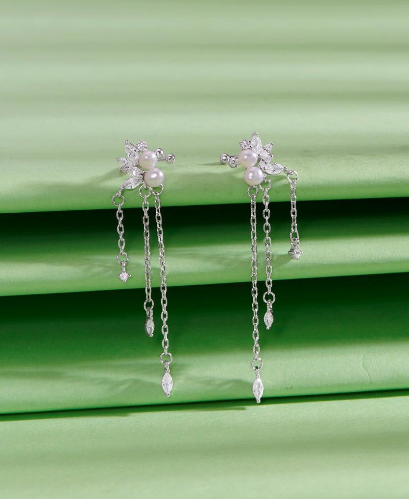 Starlight Harmony Silver Earring