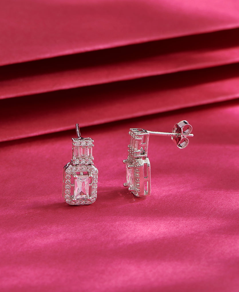 Gemstone Edge Harmony Silver Earring