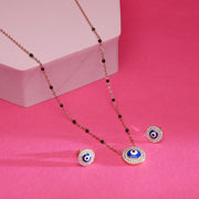 Nazar amulet Silver Mangalsutra Set