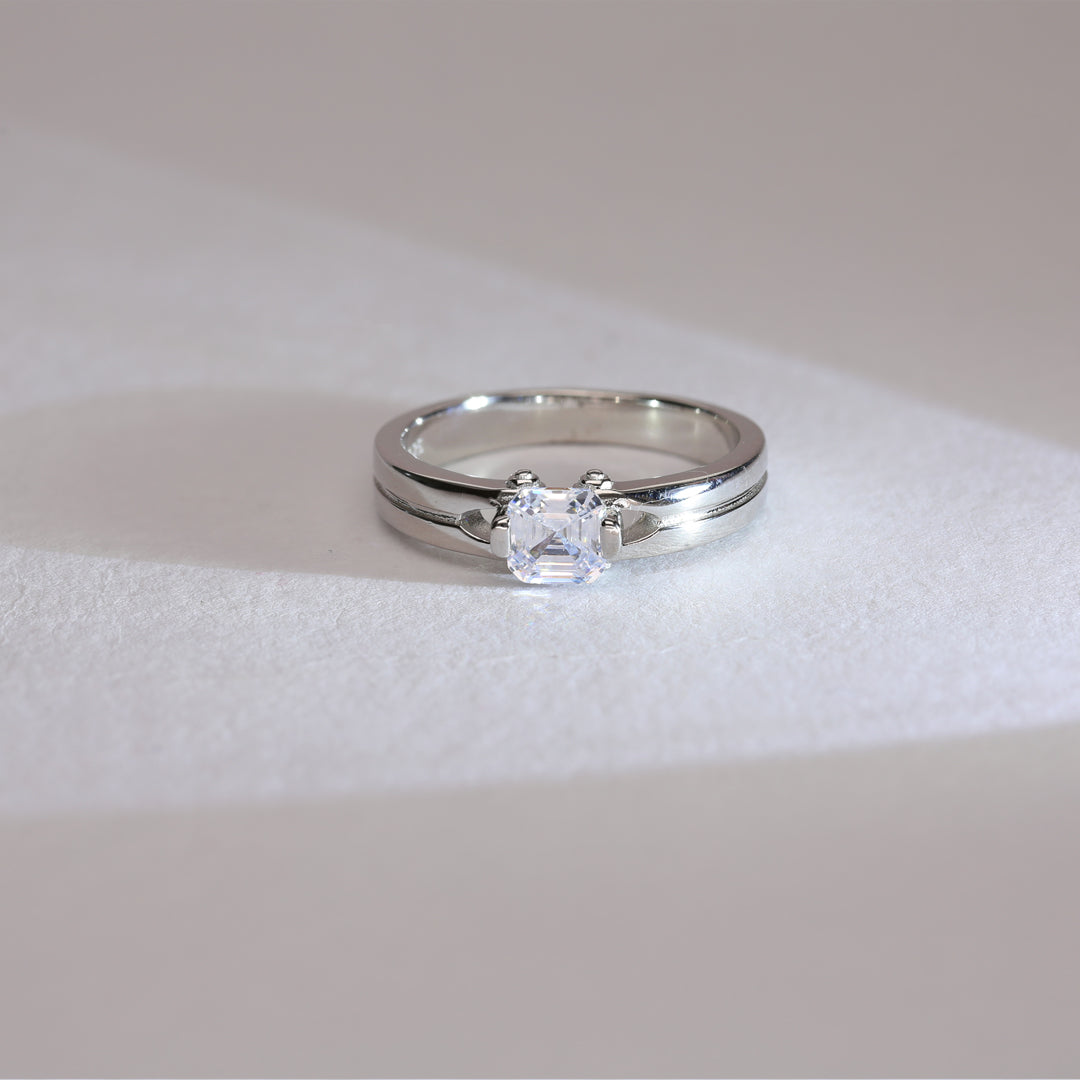 Subtle Resolve Mens Silver Ring