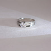 Modern Grace Mens Silver Ring