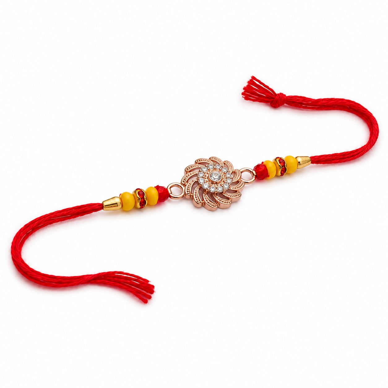 Florenza Rose Gold Coated Silver Rakhi
