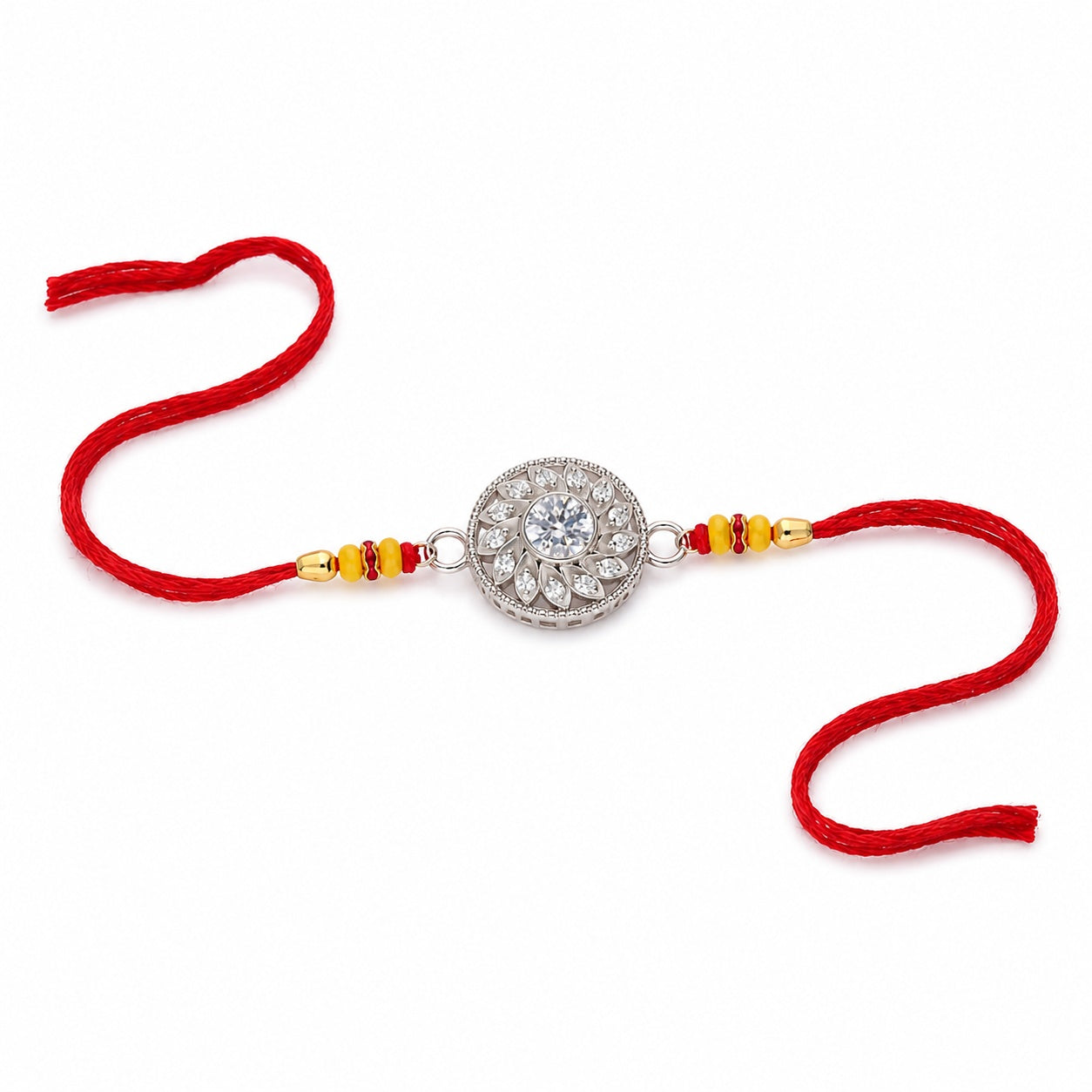 Bloom Radiance Silver Rakhi
