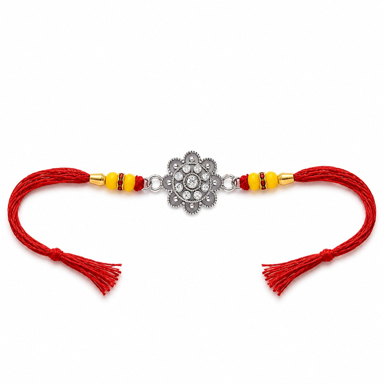 Shubh Pushpa Silver Rakhi