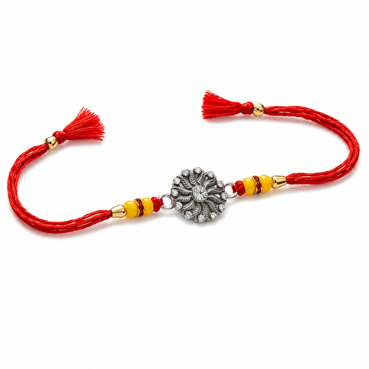 Divya Phool Silver Rakhi