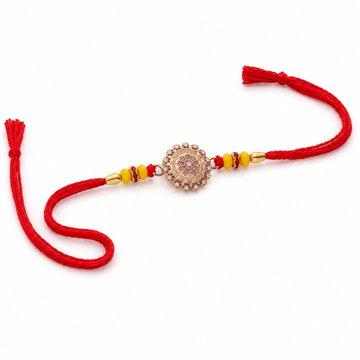 Lumina Rose Gold Coated Silver Rakhi